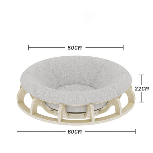 Luxury Wooden Round Pet Bed | Gyro Dog House Design