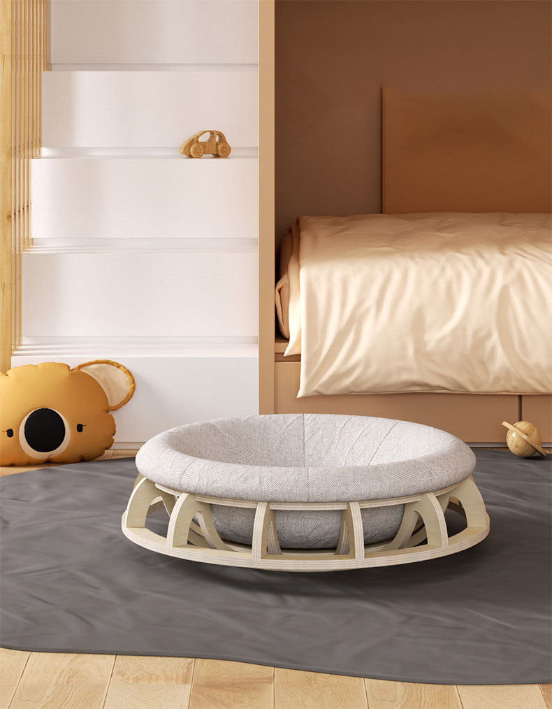 Luxury Wooden Round Pet Bed | Gyro Dog House Design