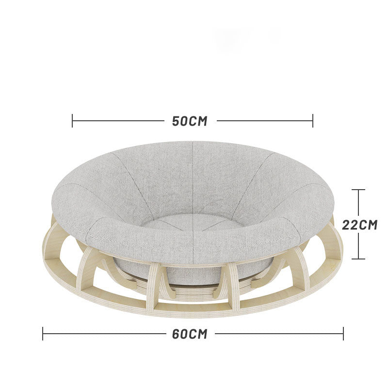 Luxury Wooden Round Pet Bed | Gyro Dog House Design
